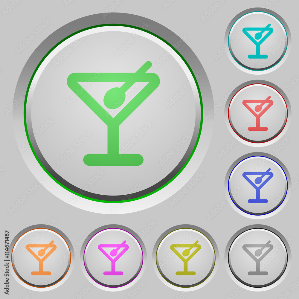 Poster cocktail push buttons