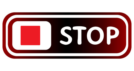 Long icon red stop sign