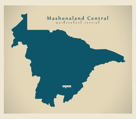 Modern Map - Mashonaland Central ZW