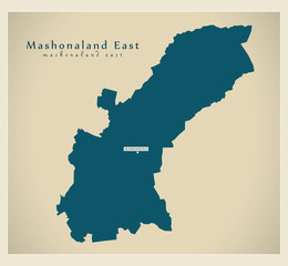 Modern Map - Mashonaland East ZW