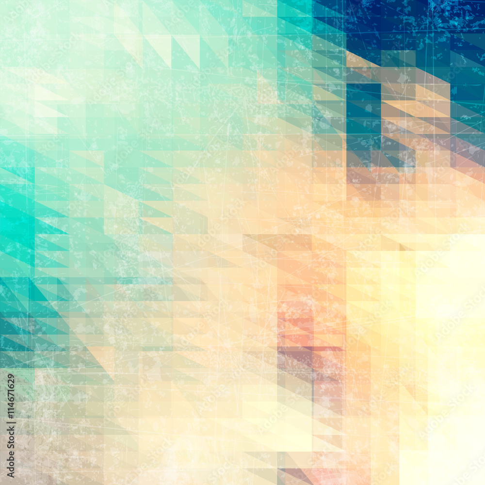 Aufkleber Grunge style abstract geometric art vector background
