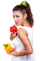 woman and pepper