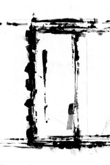 Rough black ink frame texture