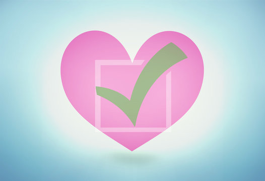 tick check heart design