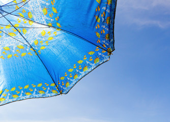 Blue sun umbrella
