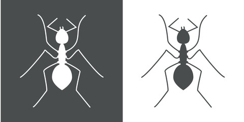 Icono plano hormiga