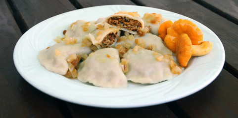 Dumplings With Chanterelles_Pierogi z kurkami © kasta1005