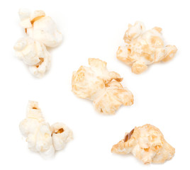 popcorn on a white background