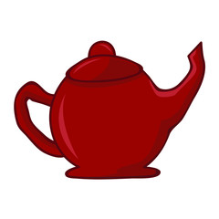 tea kettle isolated illustration