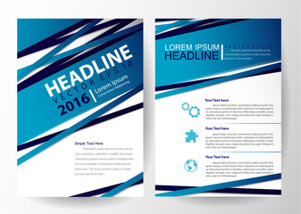 Blue line Brochure cover design,Brochure template layout ,Flyer design template mockup ,in A4 size - 114677453