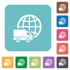 Flat international transport icons