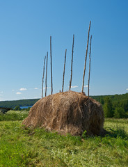 The big haystack on the meadow