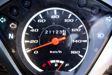 Fototapeta premium Motorcycle parts of a motorcycle speedometer