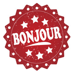 bonjour grunge stamp © cone88