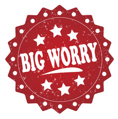 big worry grunge stamp