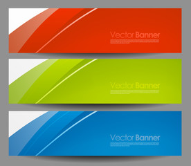 Fototapeta premium Set vector business banners, color variations background