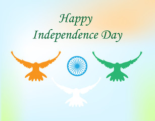 Happy India Independence Day.  Independence Day greeting card India. Vector illustration