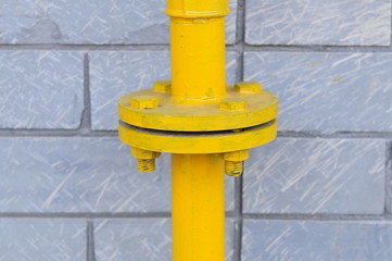 Pipe and yellow valve