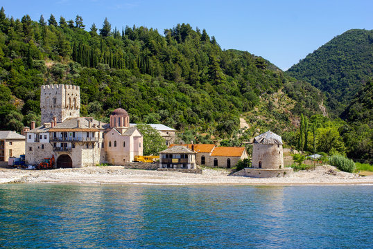 Monastery on Mount Athos, Chalkidiki, Greece