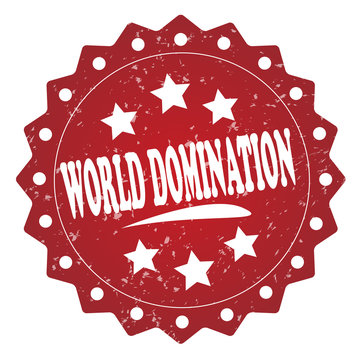 World Domination Grunge Stamp