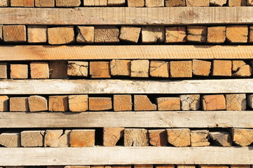 Wood stack together