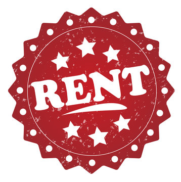rent grunge stamp