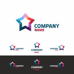 Obraz premium Colorful business template logo