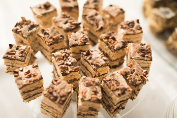 Delicious wedding reception candy bar dessert table