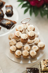 Buffet with a variety of delicious sweets, food ideas, celebration