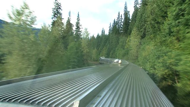 View from a train going from Toronto to Vancouver Canada