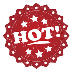 hot! grunge stamp