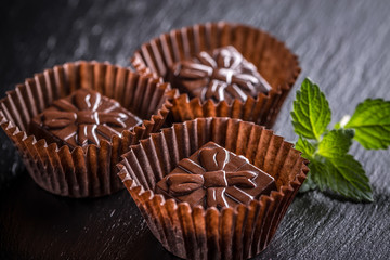 Delicious chocolate pralines