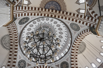 Fototapeta na wymiar interior of faith mosque, istanbul