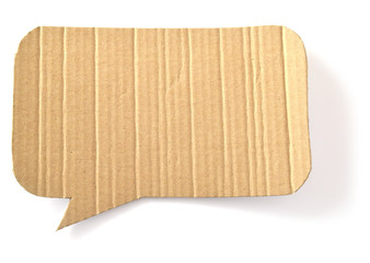 Bubble text cardboard