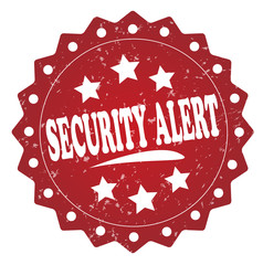 security alert grunge stamp