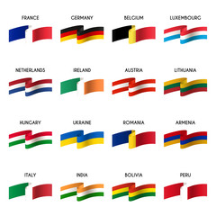 Vector set of national flags