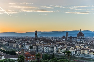 Fototapeta na wymiar View over Florence from Piazzale Michelangelo