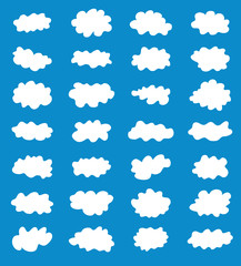 Different set of clouds, clouds collection vector illustration