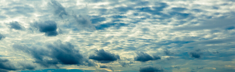 panorama rainy clouds sunlight