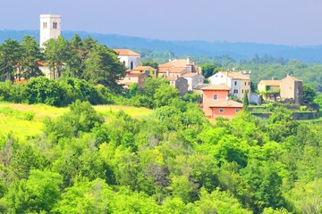 Obraz premium Village Oprtalj in Istria, Croatia