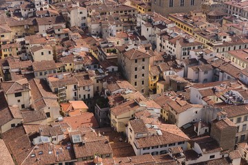 Fototapeta na wymiar view over florence from cattedrale di Santa Maria del Fiore