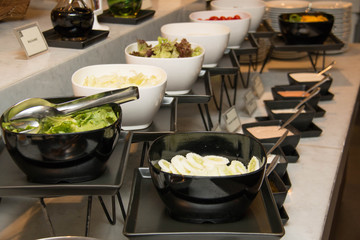 vegetable on bowl  for salad bar