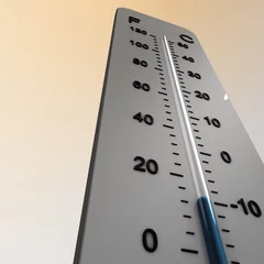 Foto op Aluminium Thermometer - koud © emieldelange