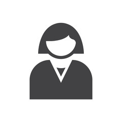avatar Flat icon and Logo woman