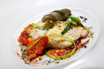 Conger with vegetables
