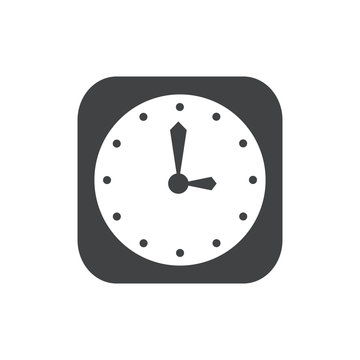 clock  Flat icon and Logo vector