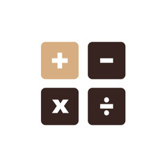 design calculator flat design  brown color
