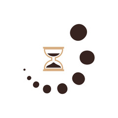 hourglass icon and logo  brown color