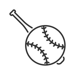 Line style baseball icon