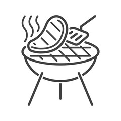 Line style barbecue icon